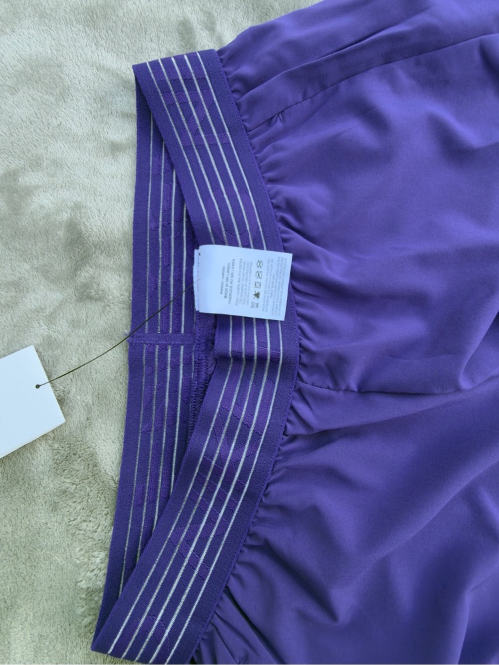 Nike Purple Women's Athletic Shorts DRI-FIT with White Swoosh - Picture 6 of 11